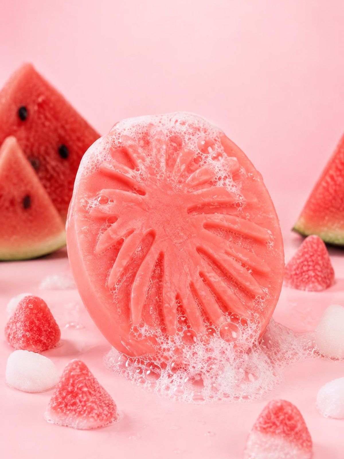 Watermelon Conditioner Bar — For normal hair. Hydrates, softens and detangles — manageable, shiny,