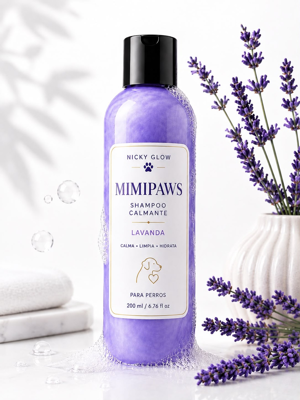 MimiPaws — Shampoo Calmante de Lavanda