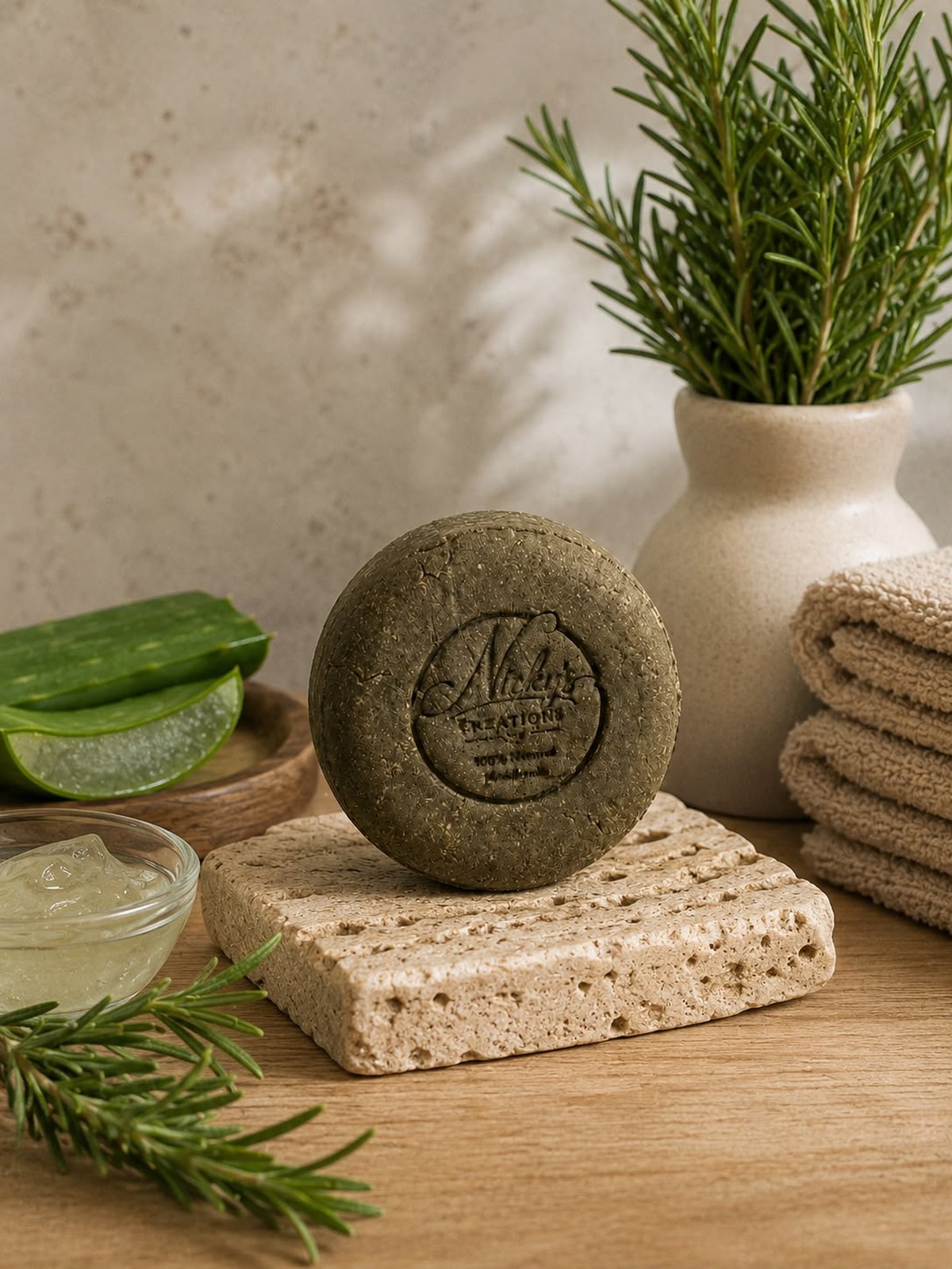 Rosemary & Aloe Solid Shampoo